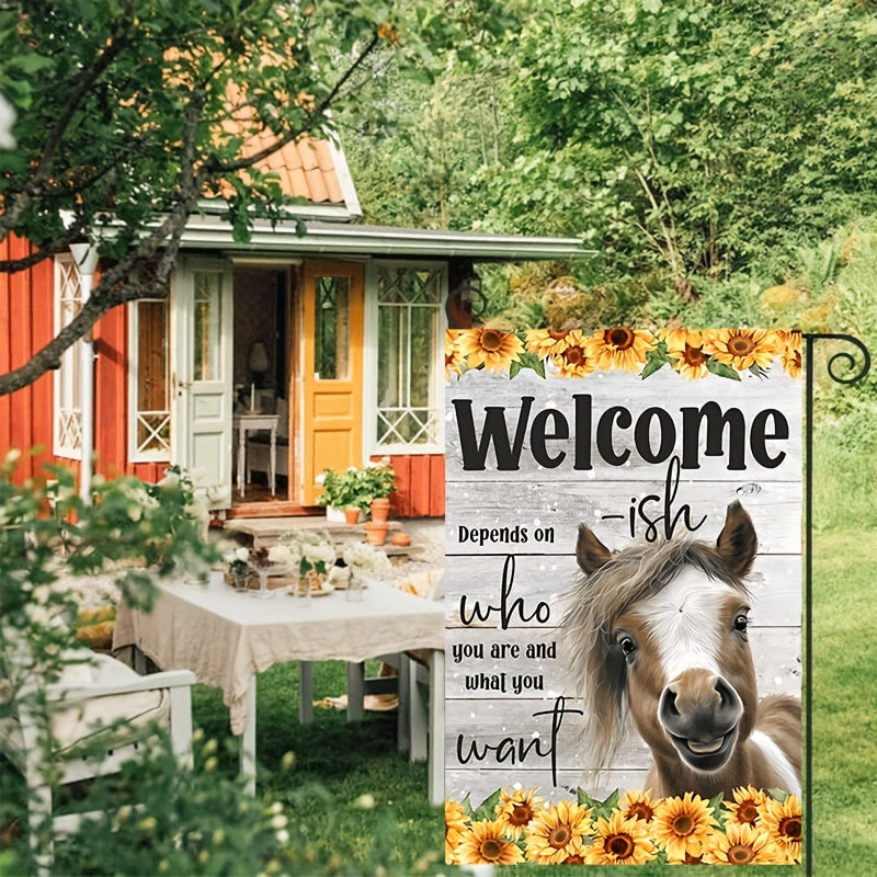 Horse Welcome Garden Flag