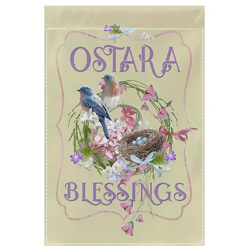 Ostara Spring Equinox Garden Flag - Wicca & Pagan Yard Decor