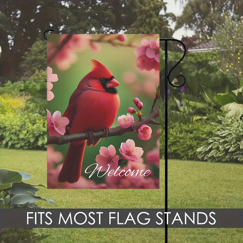 Summer Cardinal Red Birds Garden Flag