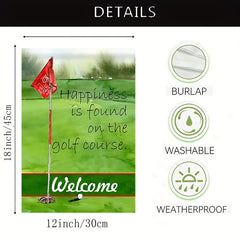 Golf Enthusiast's Welcome Garden Flag