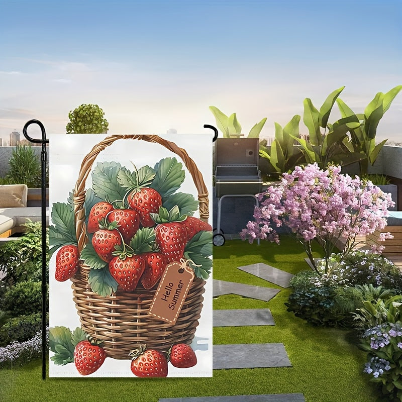 Strawberries House Flag