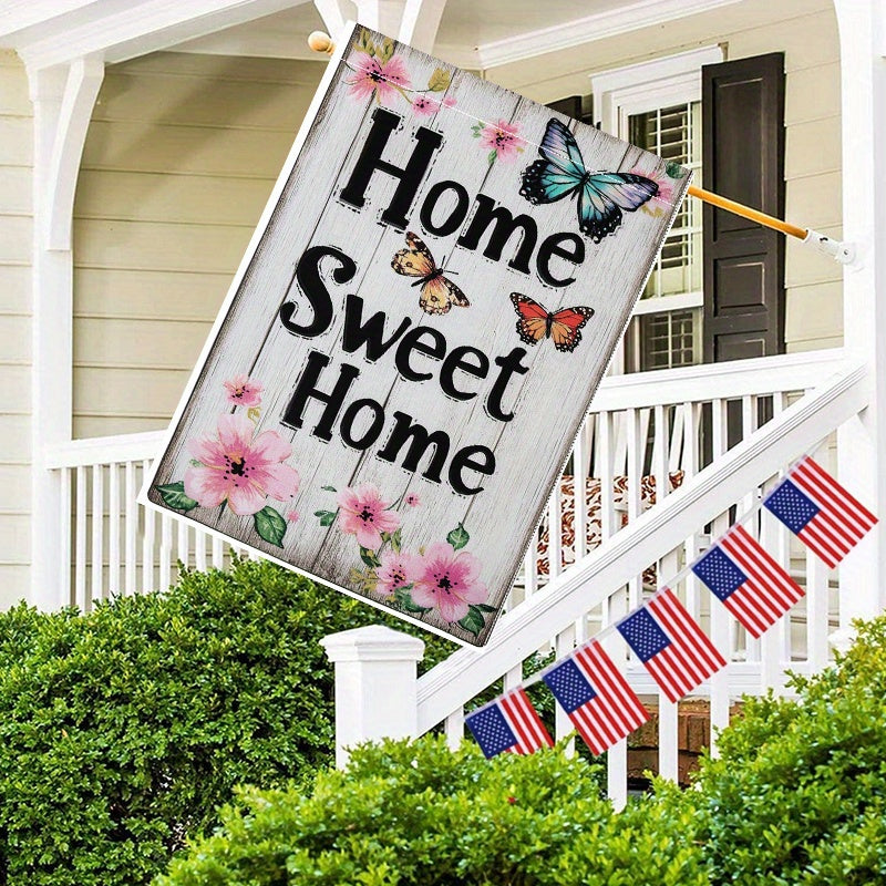 Welcome to Spring and Summer Flowers (Butterflies and Flowers) Decorative Flag