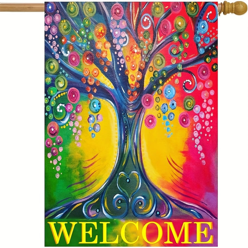 Tree of Life Welcome Garden Flag