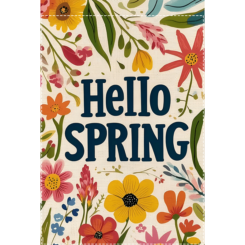 Hello Spring Garden Flag