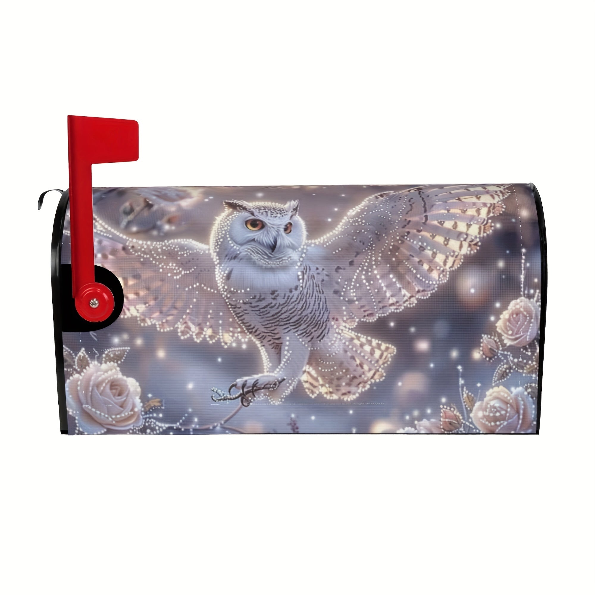 Animal-Themed Mailbox Cover with White Owl