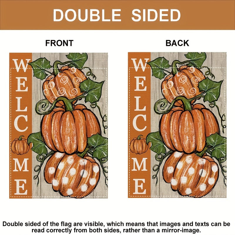 Fall Thanksgiving Pumpkins Garden Flag