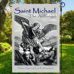 Saint Michael Protect US Sheriff Yard Flag