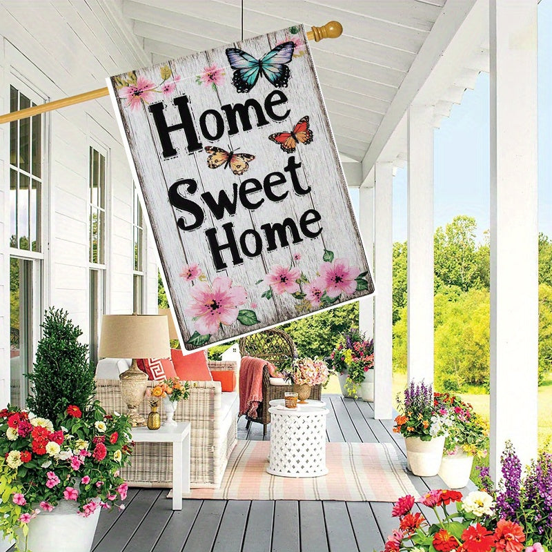 Welcome to Spring and Summer Flowers (Butterflies and Flowers) Decorative Flag