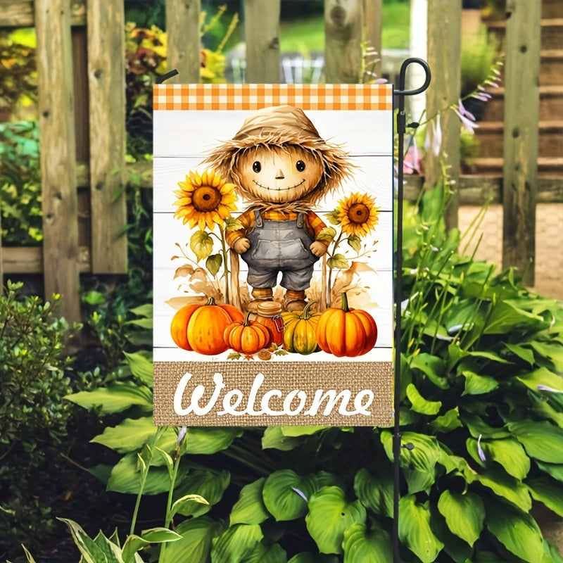 Fall Thanksgiving Pumpkin Sunflowers Home Decorative Garden Flag