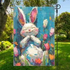 Happy Easter Bunny Garden Flag