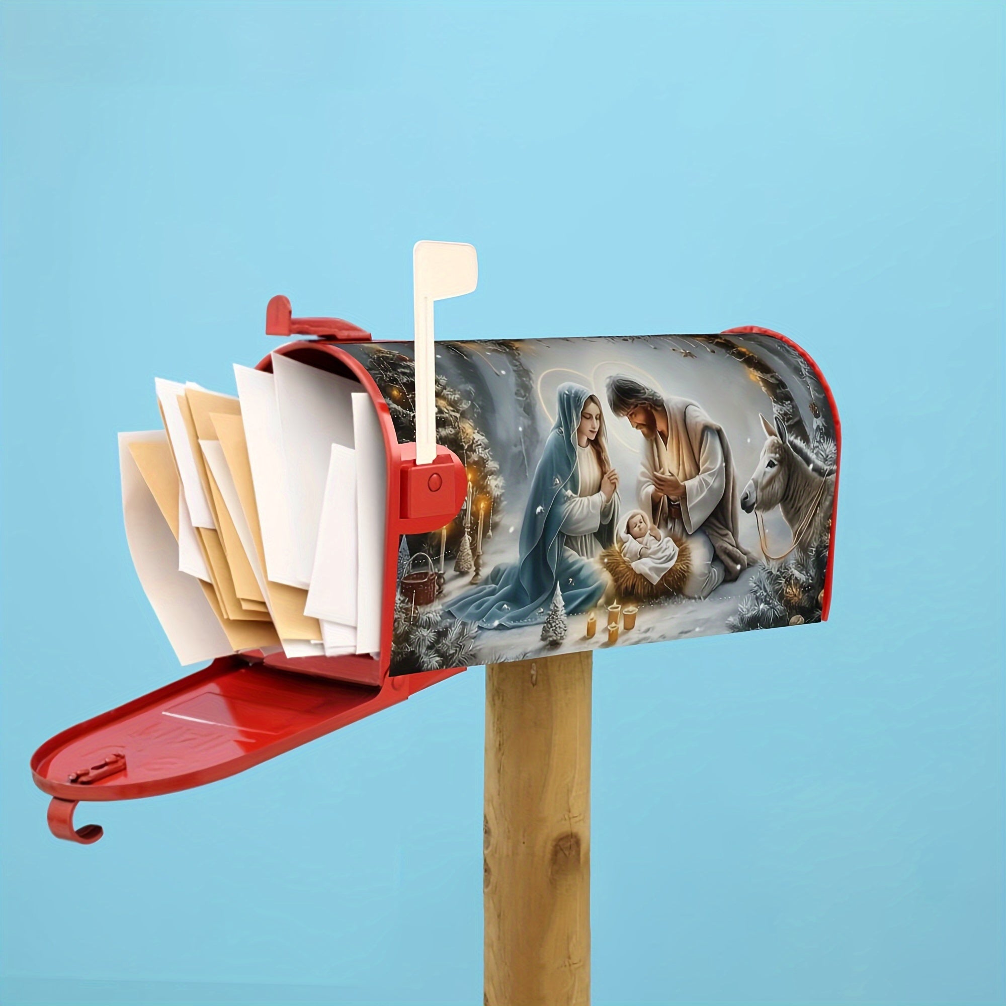 Nativity Scene Mailbox Cover