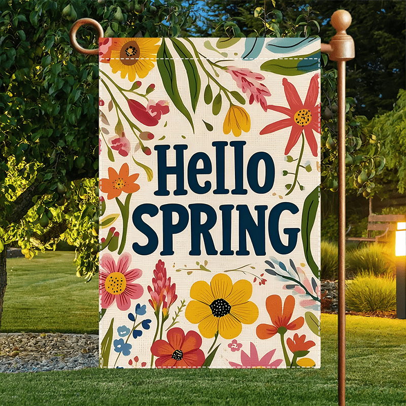 Hello Spring Garden Flag