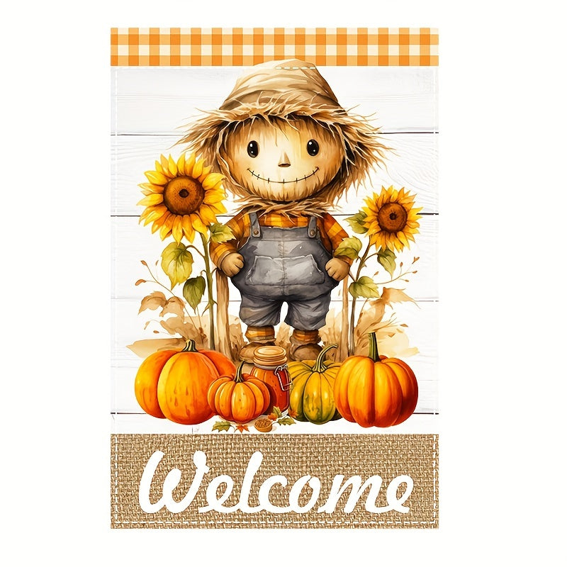 Fall Thanksgiving Pumpkin Sunflowers Home Decorative Garden Flag