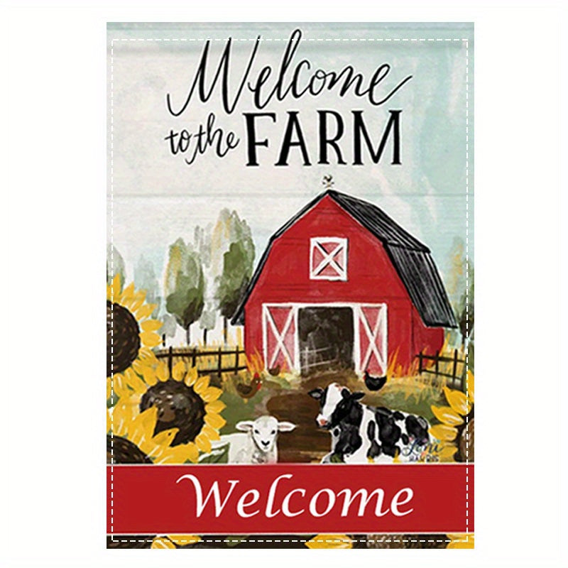 Farm Cow Sheep Garden Flag