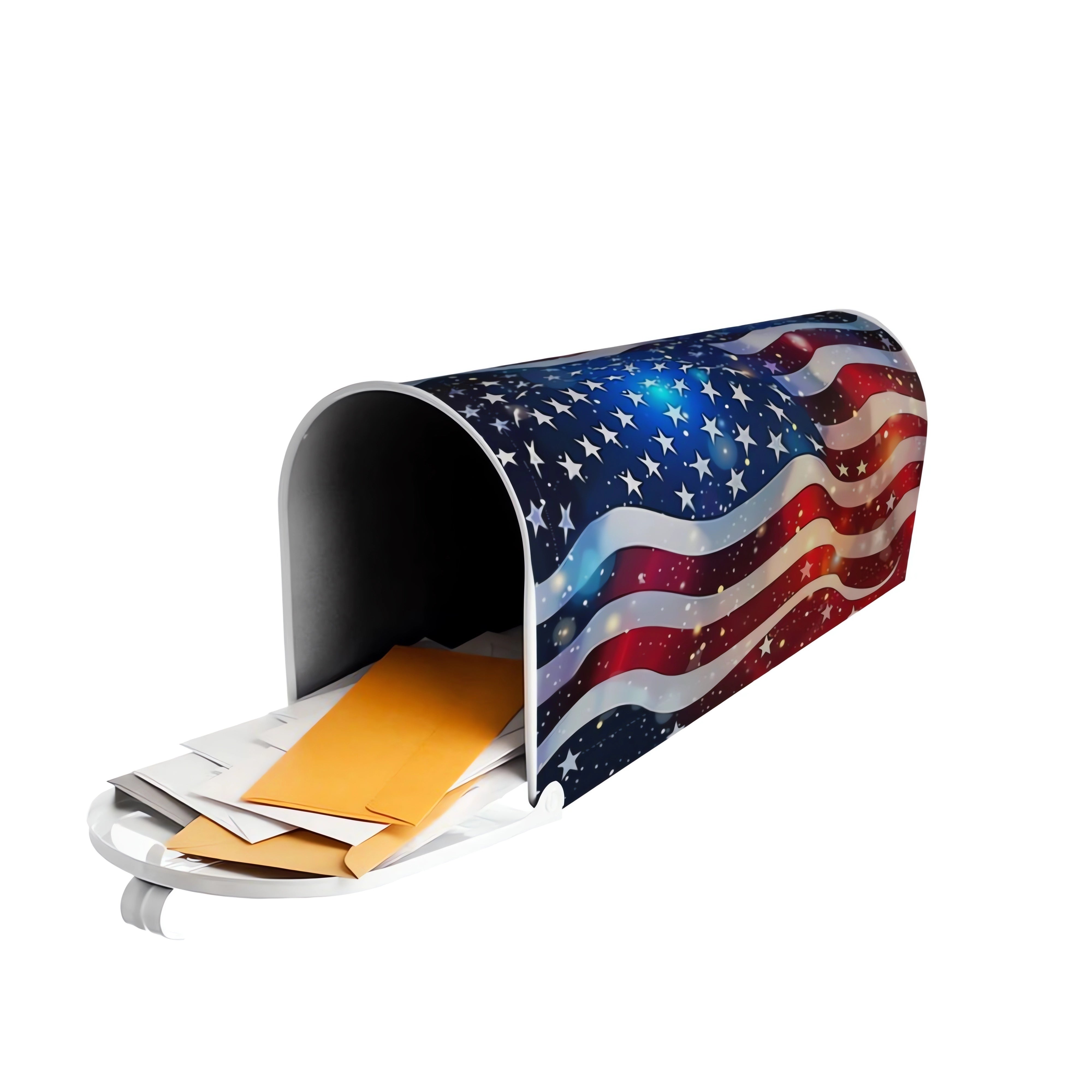 Vibrant American Flag Mailbox Cover Wrap