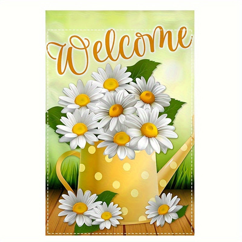 Vibrant Spring Welcome Garden Flag