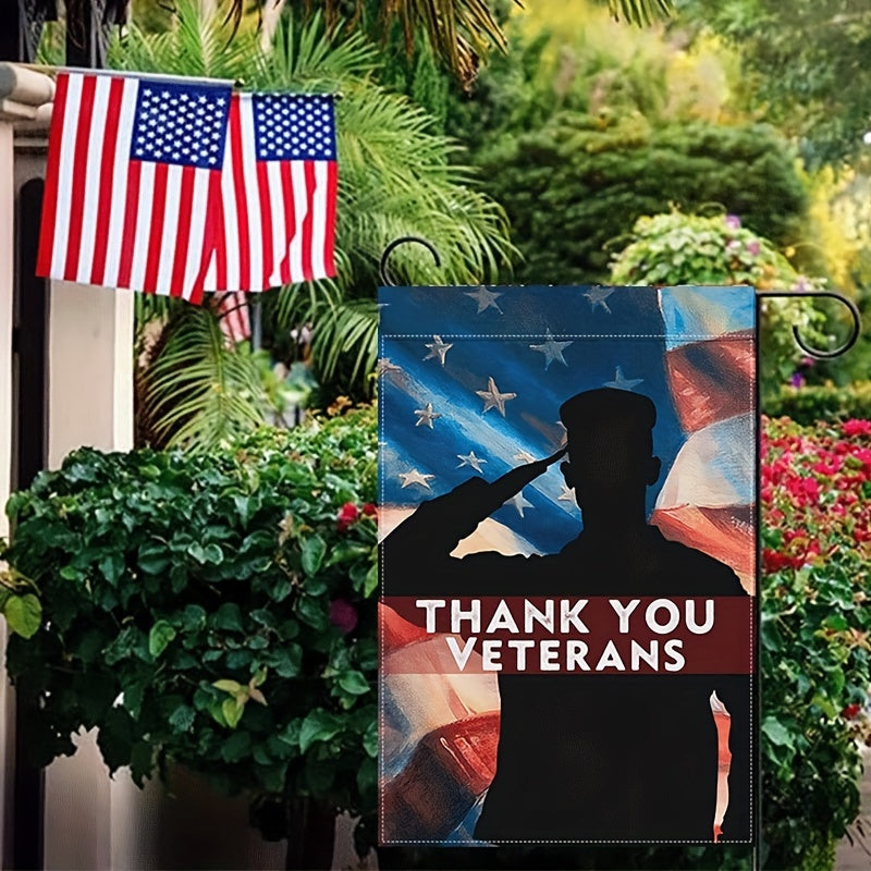 Patriotic Thank You Veterans Garden Flag