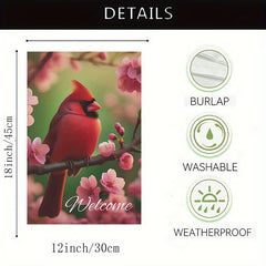 Summer Cardinal Red Birds Garden Flag