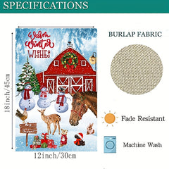 Winter Farm Garden Flag