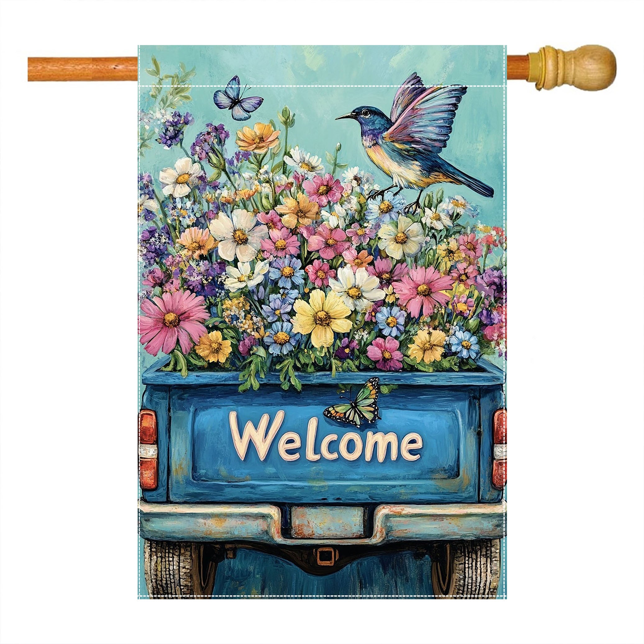 Hello Spring Double-Sided Garden Flag