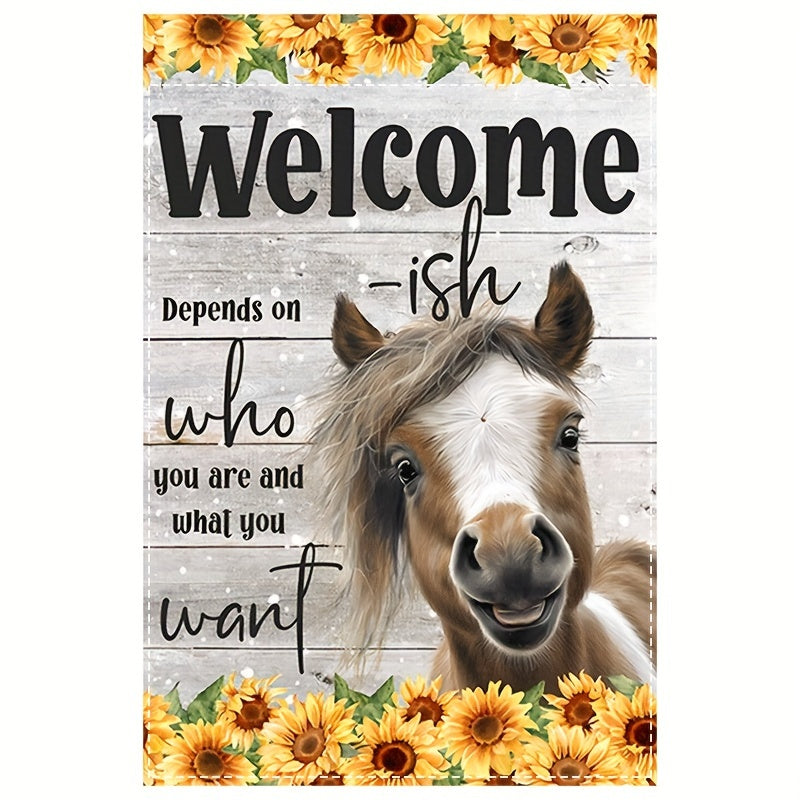 Horse Welcome Garden Flag