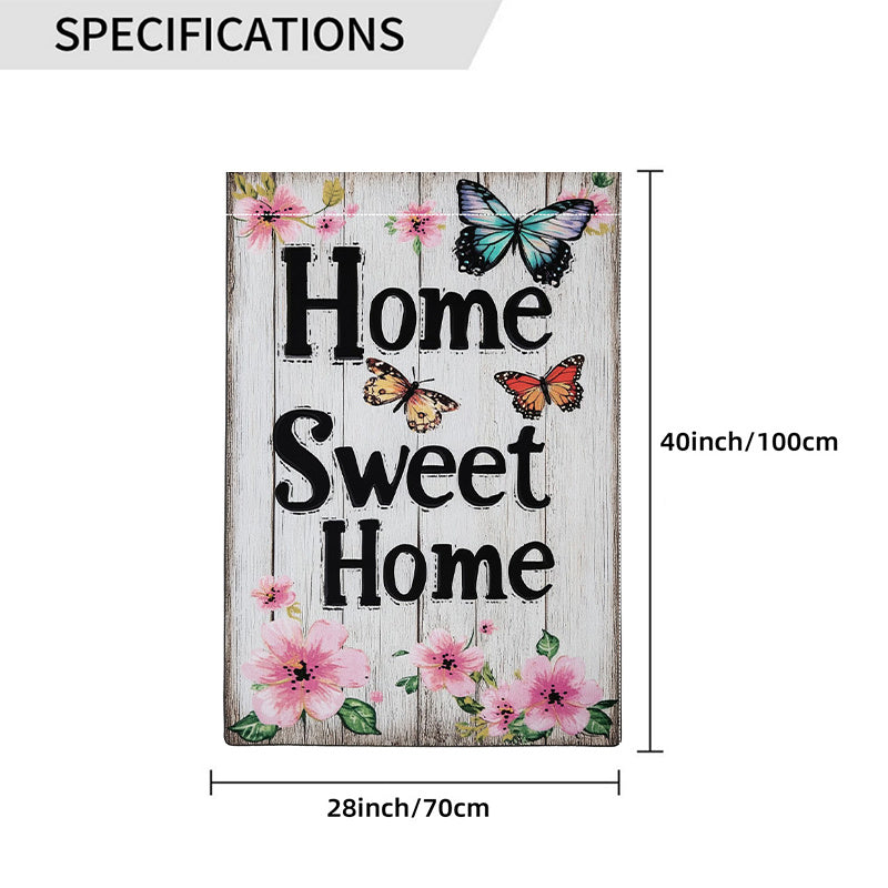 Welcome to Spring and Summer Flowers (Butterflies and Flowers) Decorative Flag