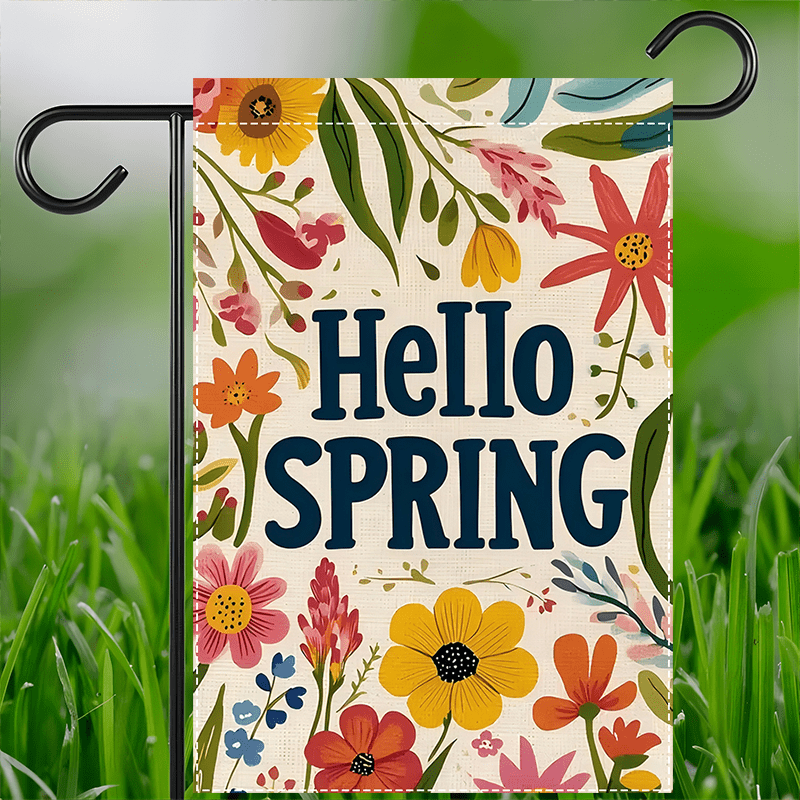 Hello Spring Garden Flag