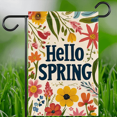 Hello Spring Garden Flag