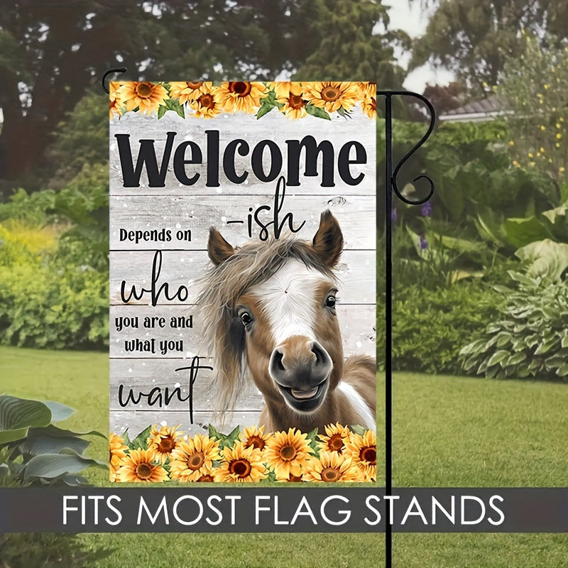 Horse Welcome Garden Flag