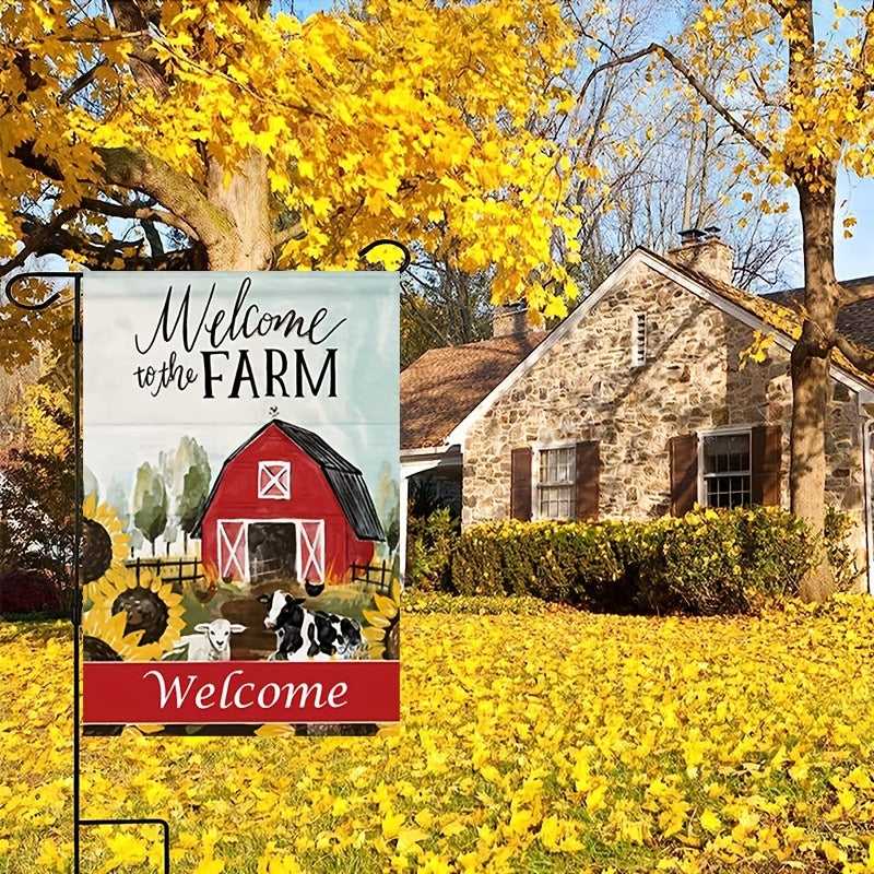 Farm Cow Sheep Garden Flag