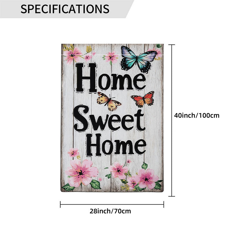 Welcome to Spring and Summer Flowers (Butterflies and Flowers) Decorative Flag