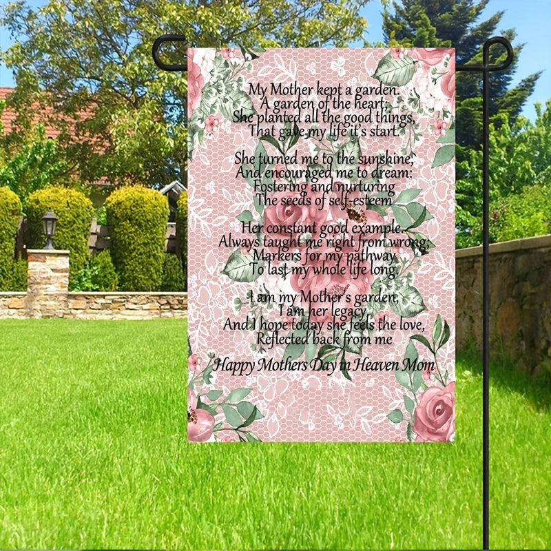 Happy Mother's Day In Heaven Mom Garden Flag