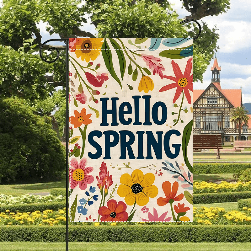 Hello Spring Garden Flag