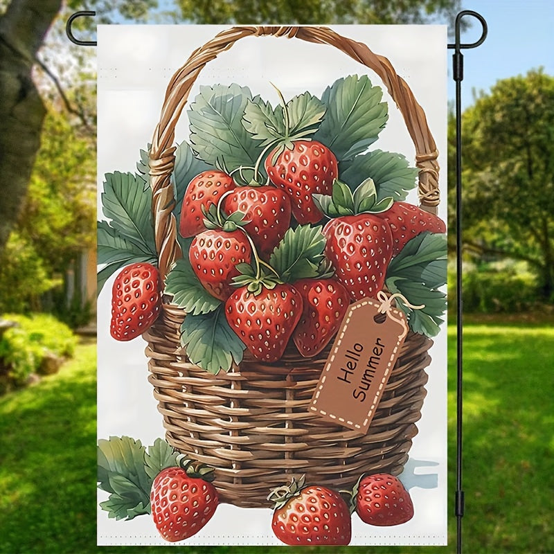 Strawberries House Flag