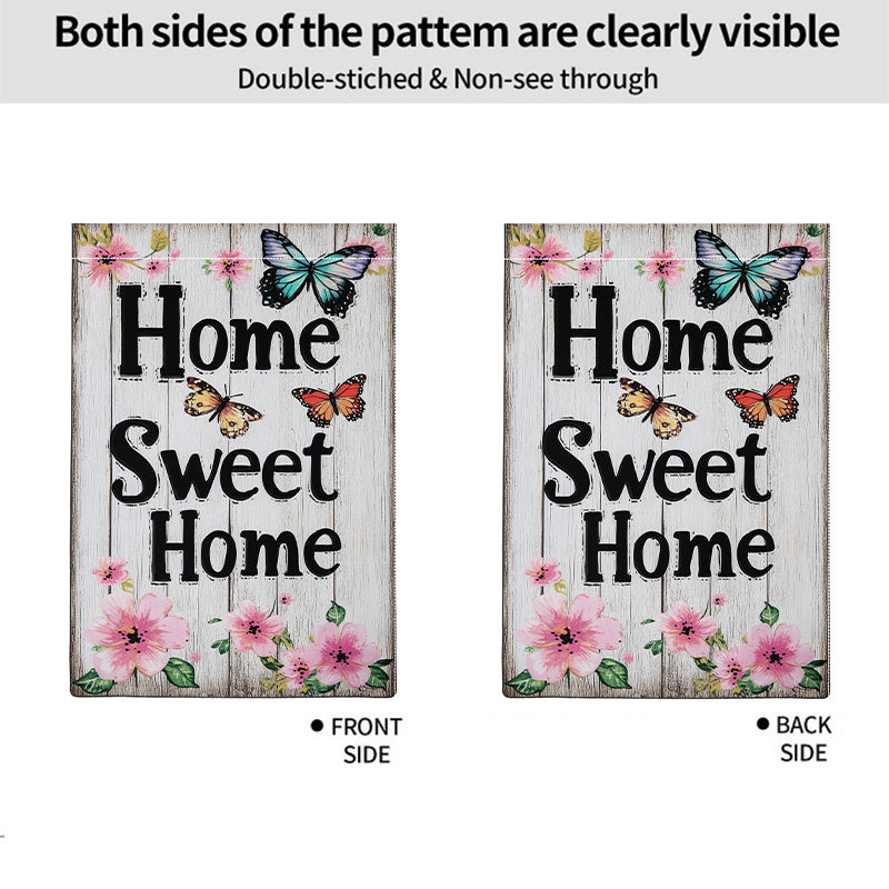 Welcome to Spring and Summer Flowers (Butterflies and Flowers) Decorative Flag