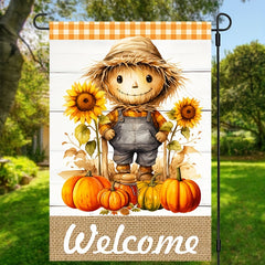 Fall Thanksgiving Pumpkin Sunflowers Home Decorative Garden Flag