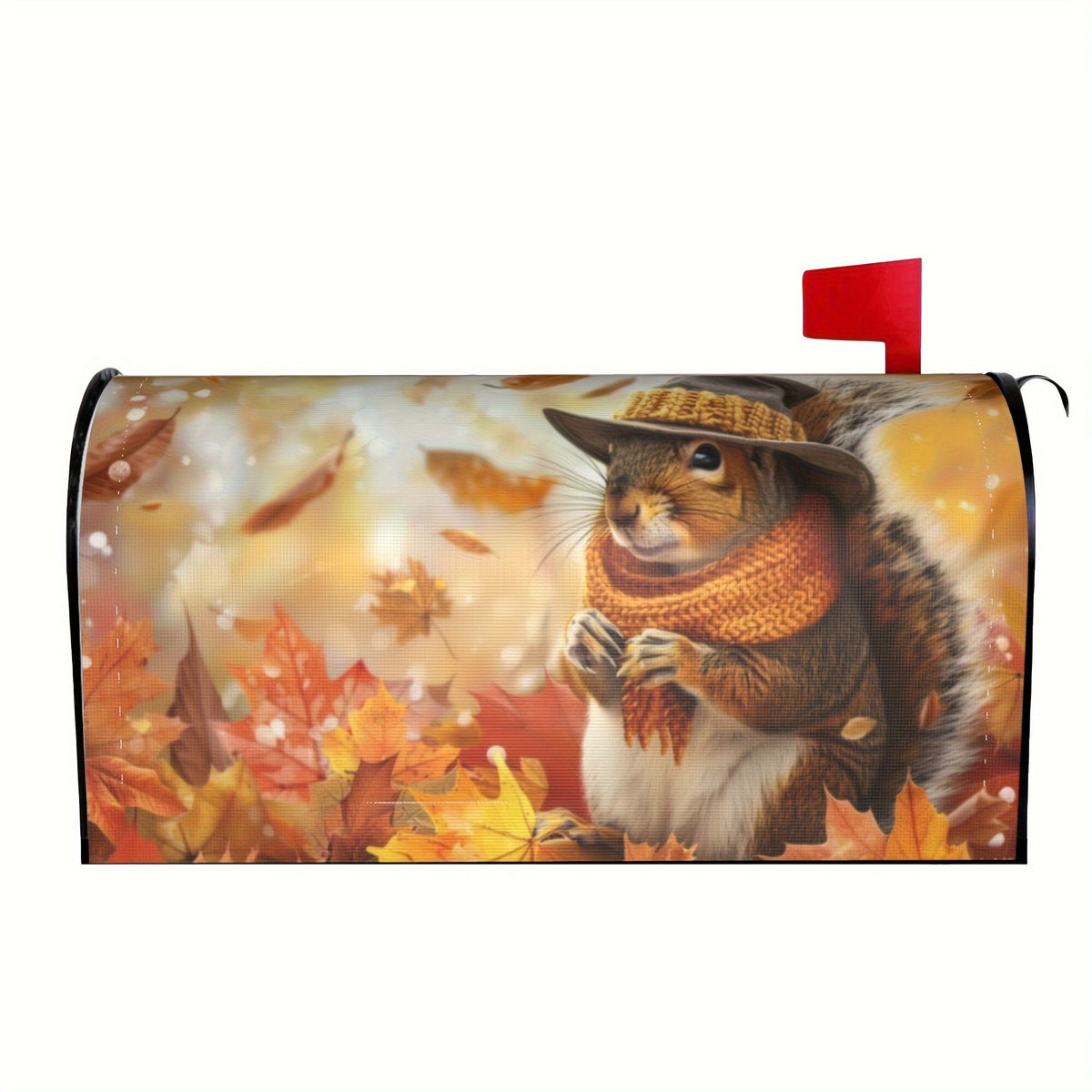 Autumn Squirrel Mailbox Cover