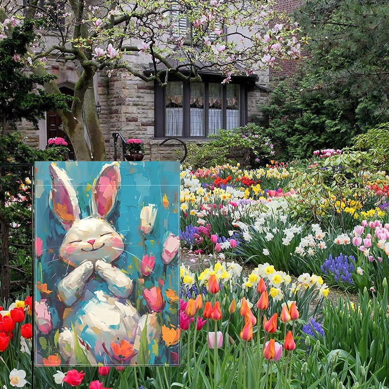 Happy Easter Bunny Garden Flag